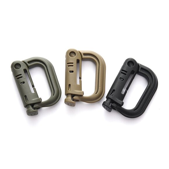 High Quality D-Shaped Tactical Carabiner Climbing Hiking(6 Pack) - Picture 7 of 11